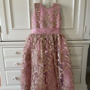 Mauve and Gold dress, size 8